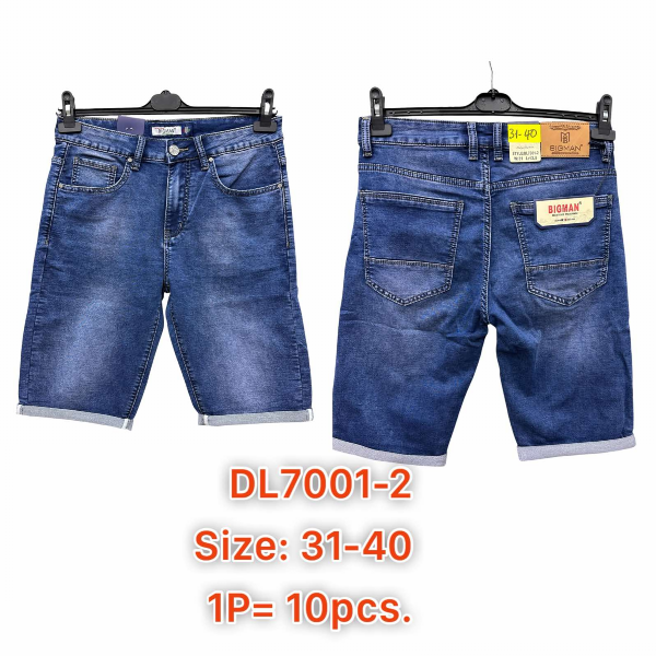 Spodenki męskie jeans Roz 31-40, 1 Kolor .Paczka 10 szt